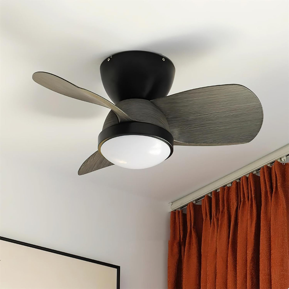 Rinerel Moderne plafondventilator met verlichting van walnoothout