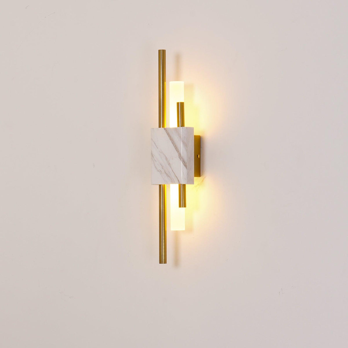 Evely Premium Noordse kunst wandlamp met marmer, met stekker