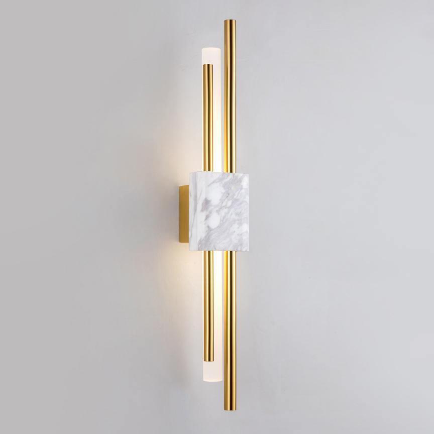 Evely Premium Noordse kunst wandlamp met marmer, met stekker