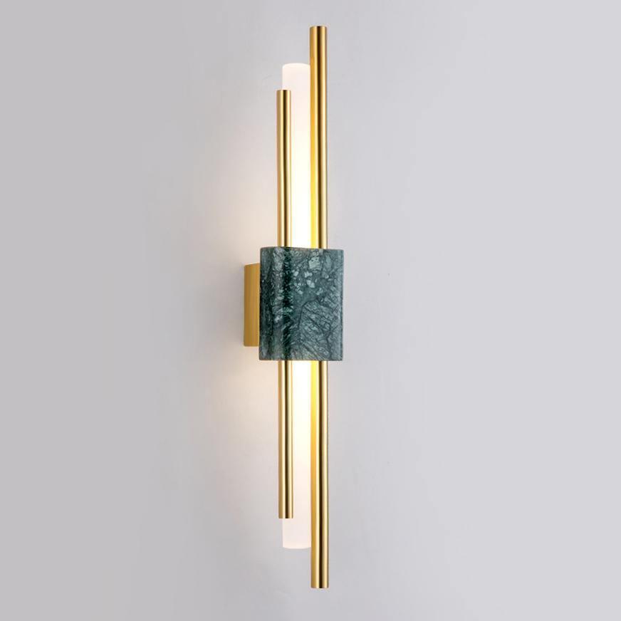 Evely Premium Noordse kunst wandlamp met marmer, met stekker