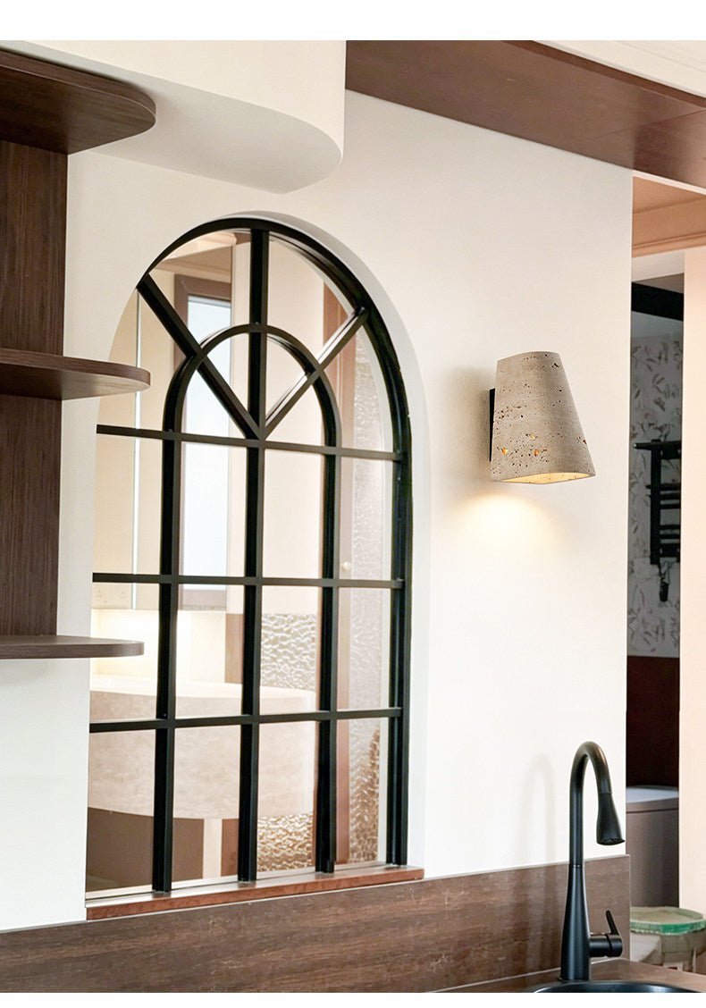 Tavren travertin wandlamp