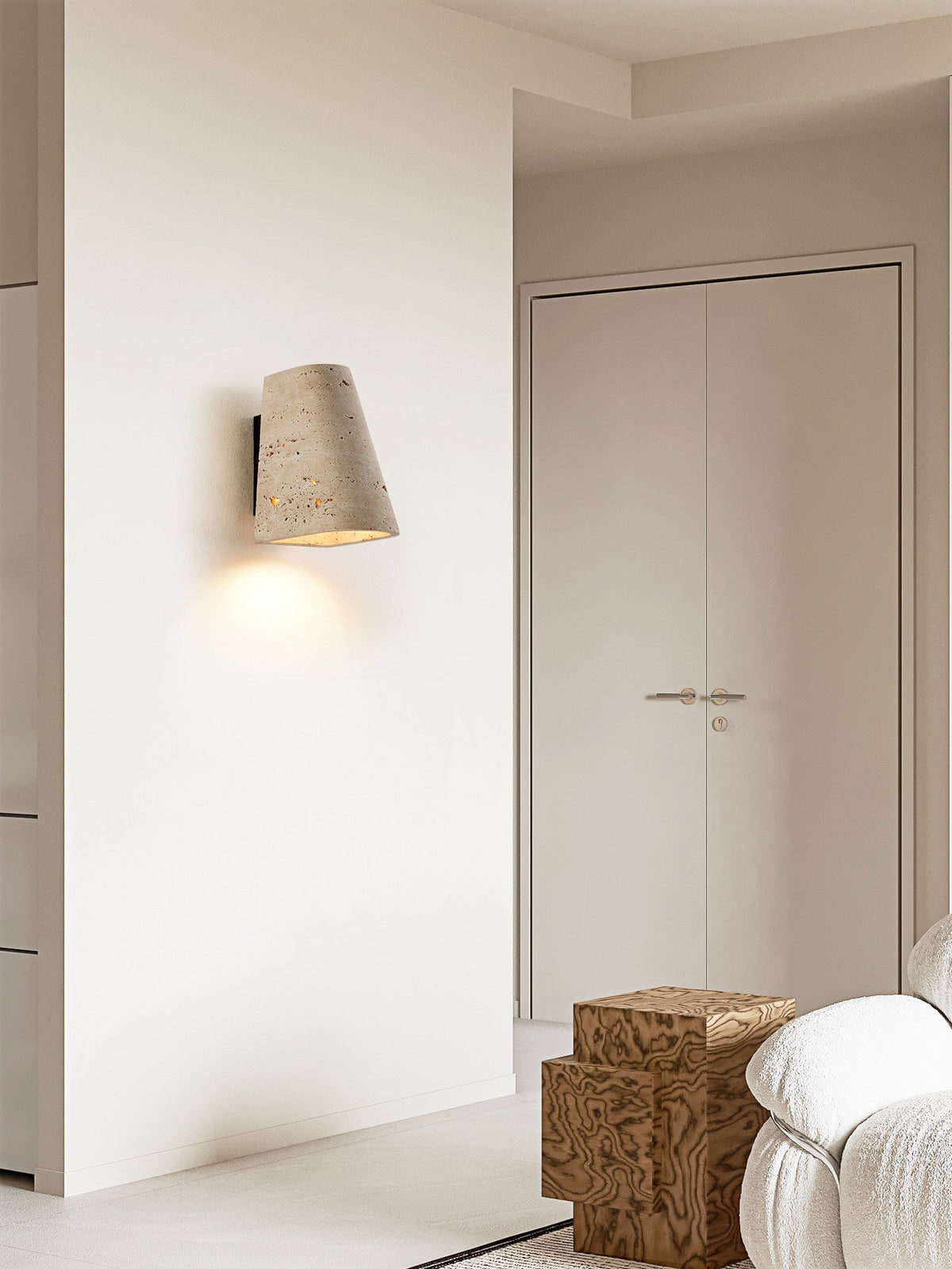 Tavren travertin wandlamp