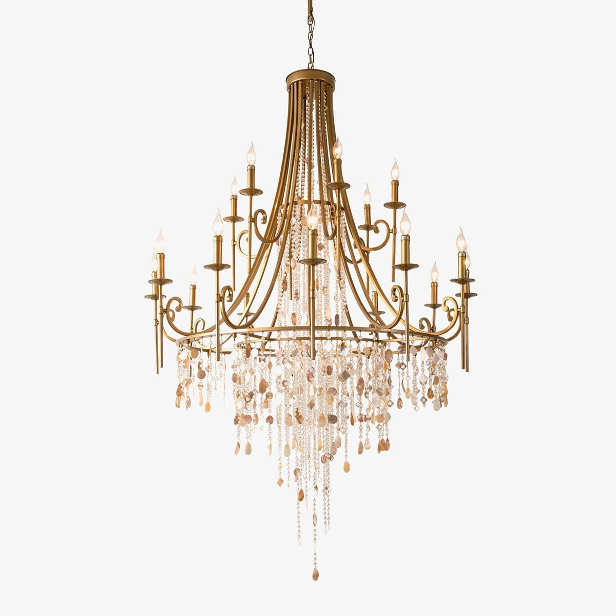 Sorvexa kroonluchter luxe schelp kristal retro