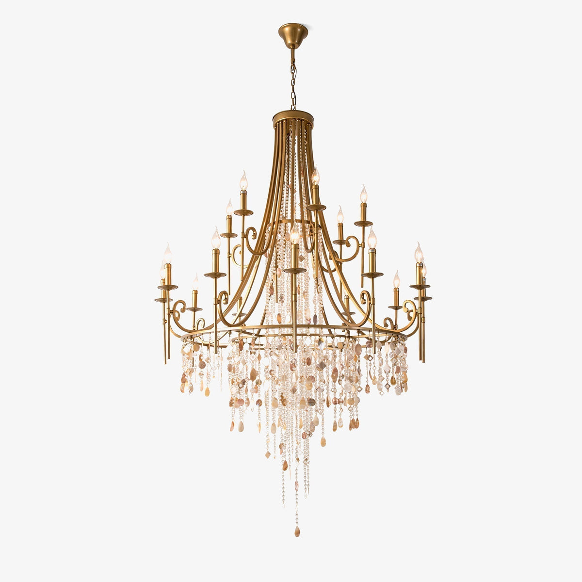 Sorvexa kroonluchter luxe schelp kristal retro