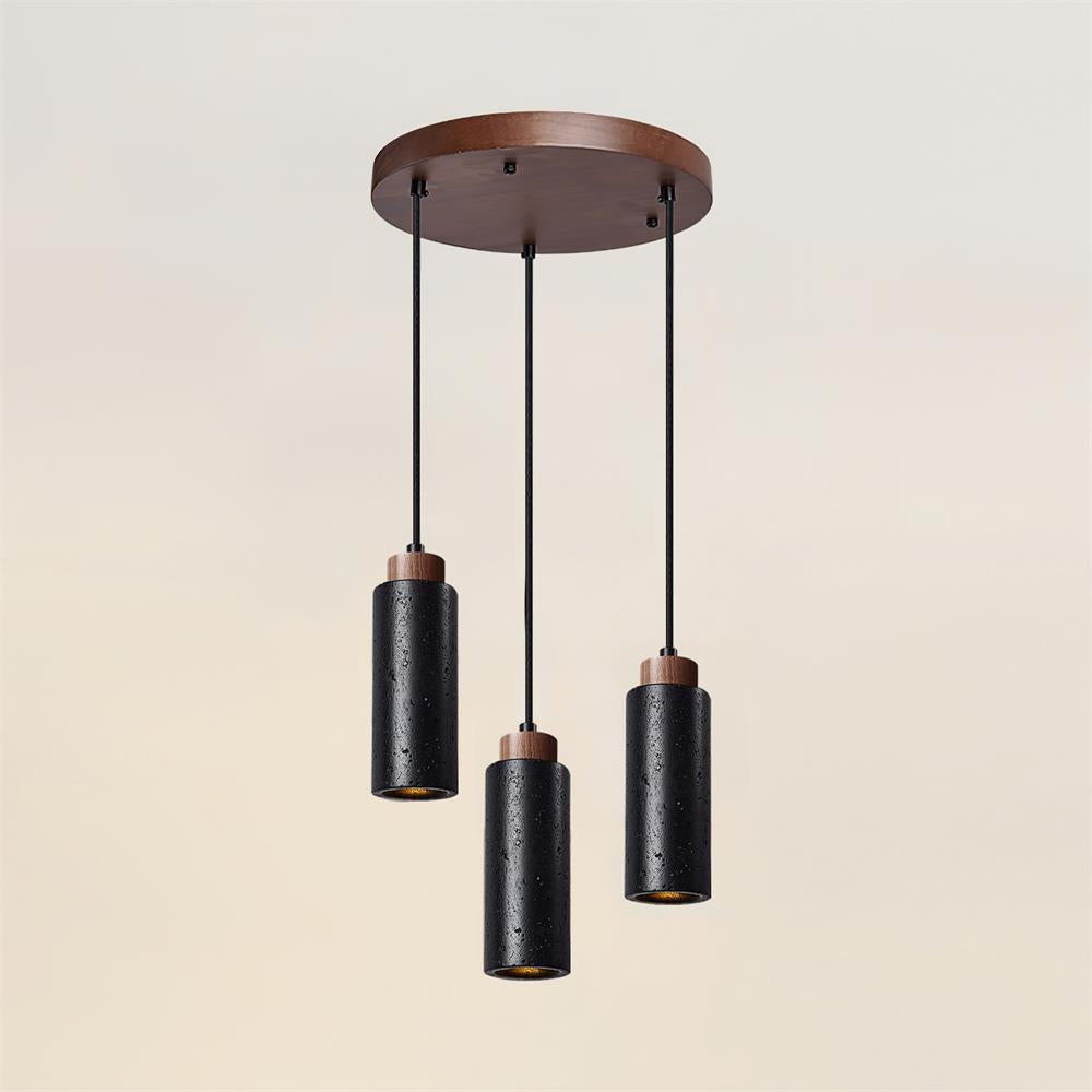 Nerova hanglamp travertin hout minimalistisch
