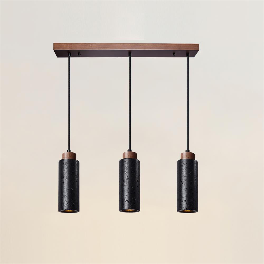 Nerova hanglamp travertin hout minimalistisch