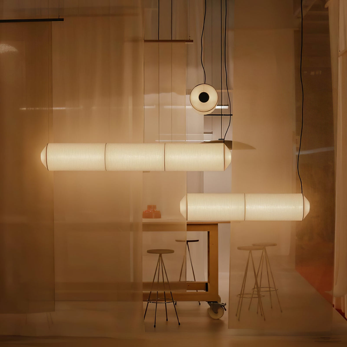 Oren moderne minimalistische hanglamp van natuurlijke mulberry zijde