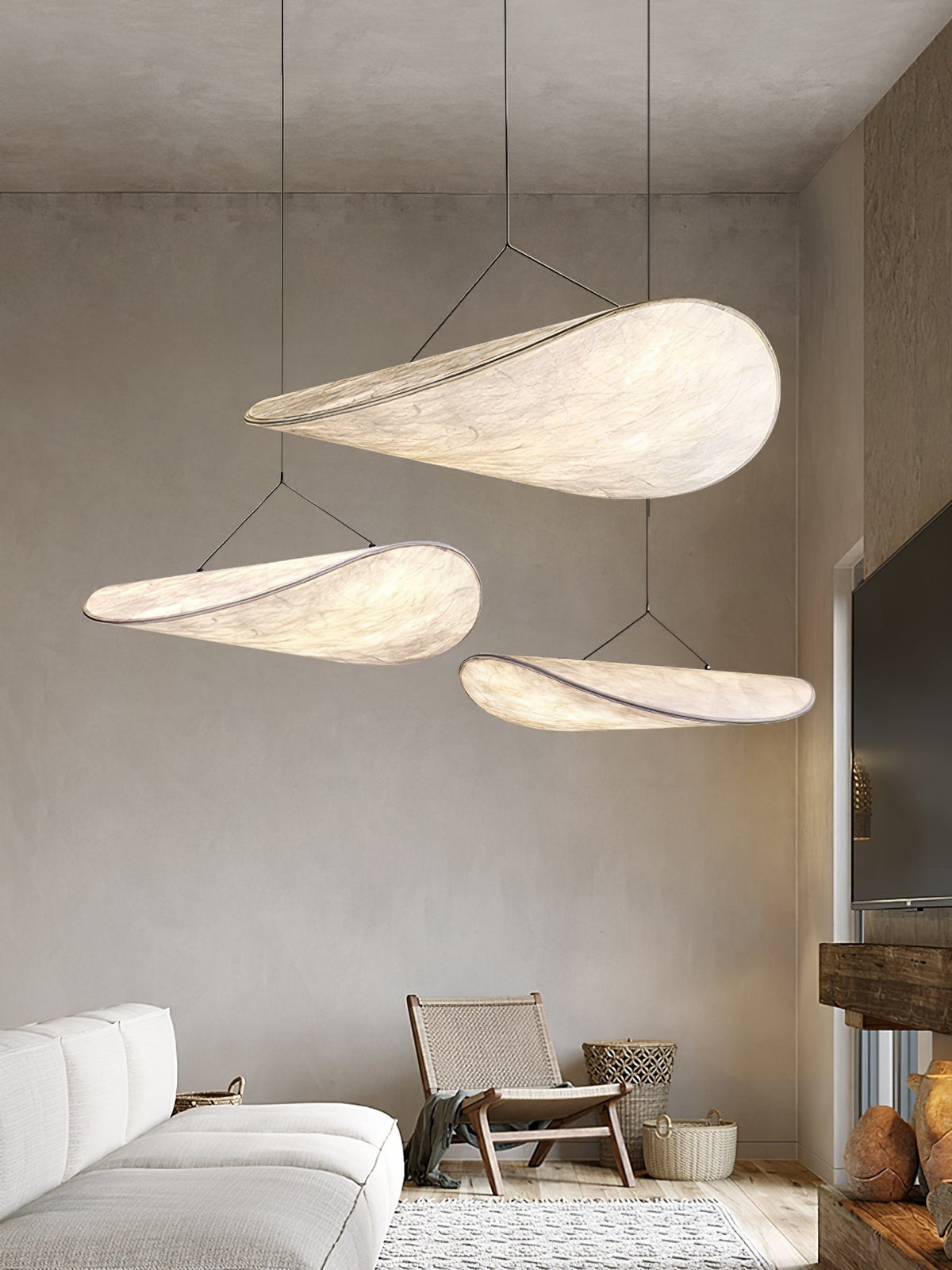 Luminette minimalistisch hanglamp van zijde