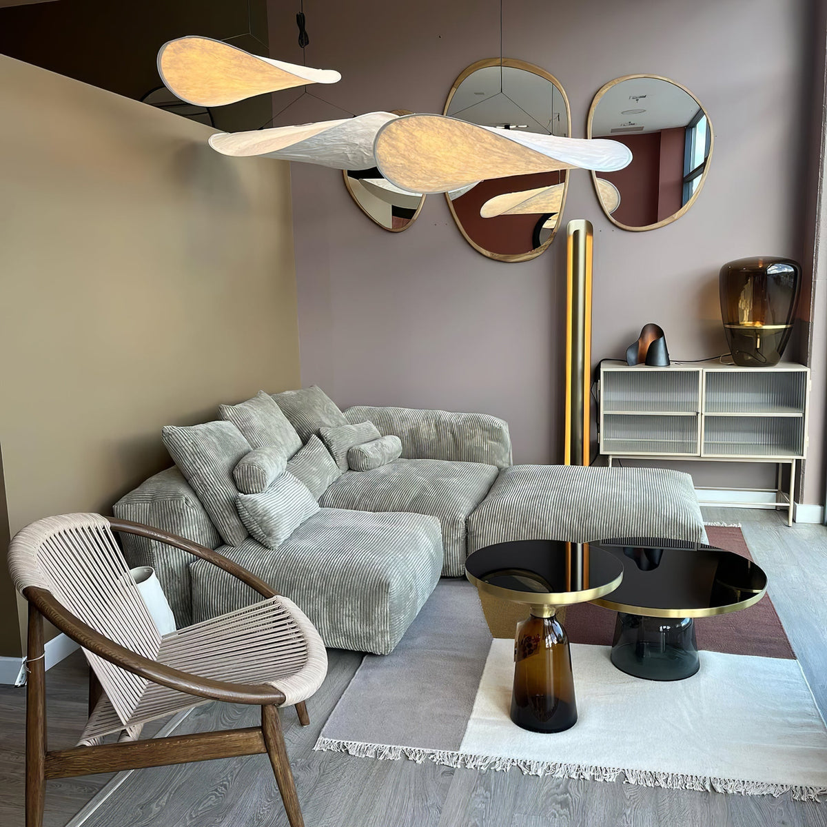 Luminette minimalistisch hanglamp van zijde