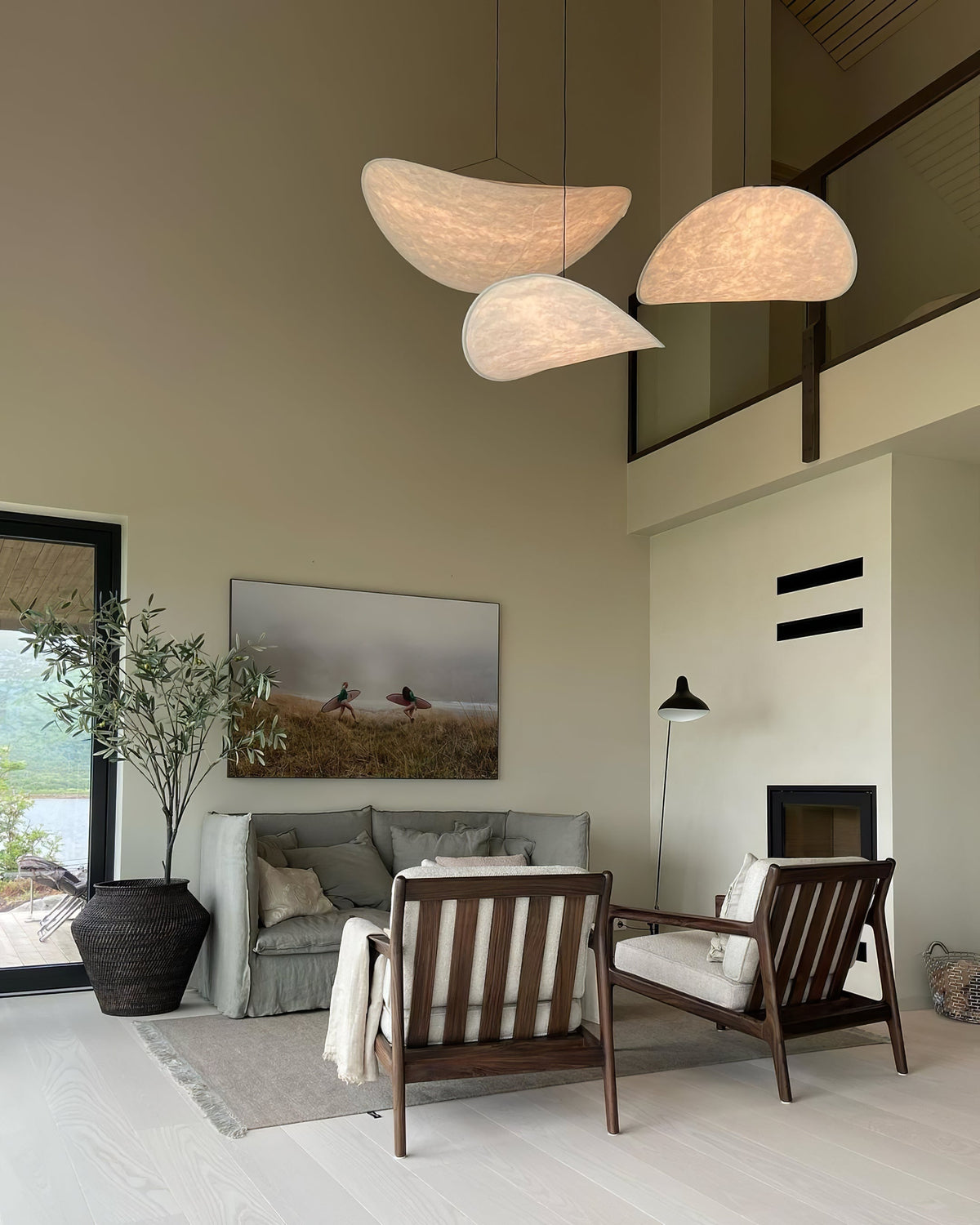 Luminette minimalistisch hanglamp van zijde