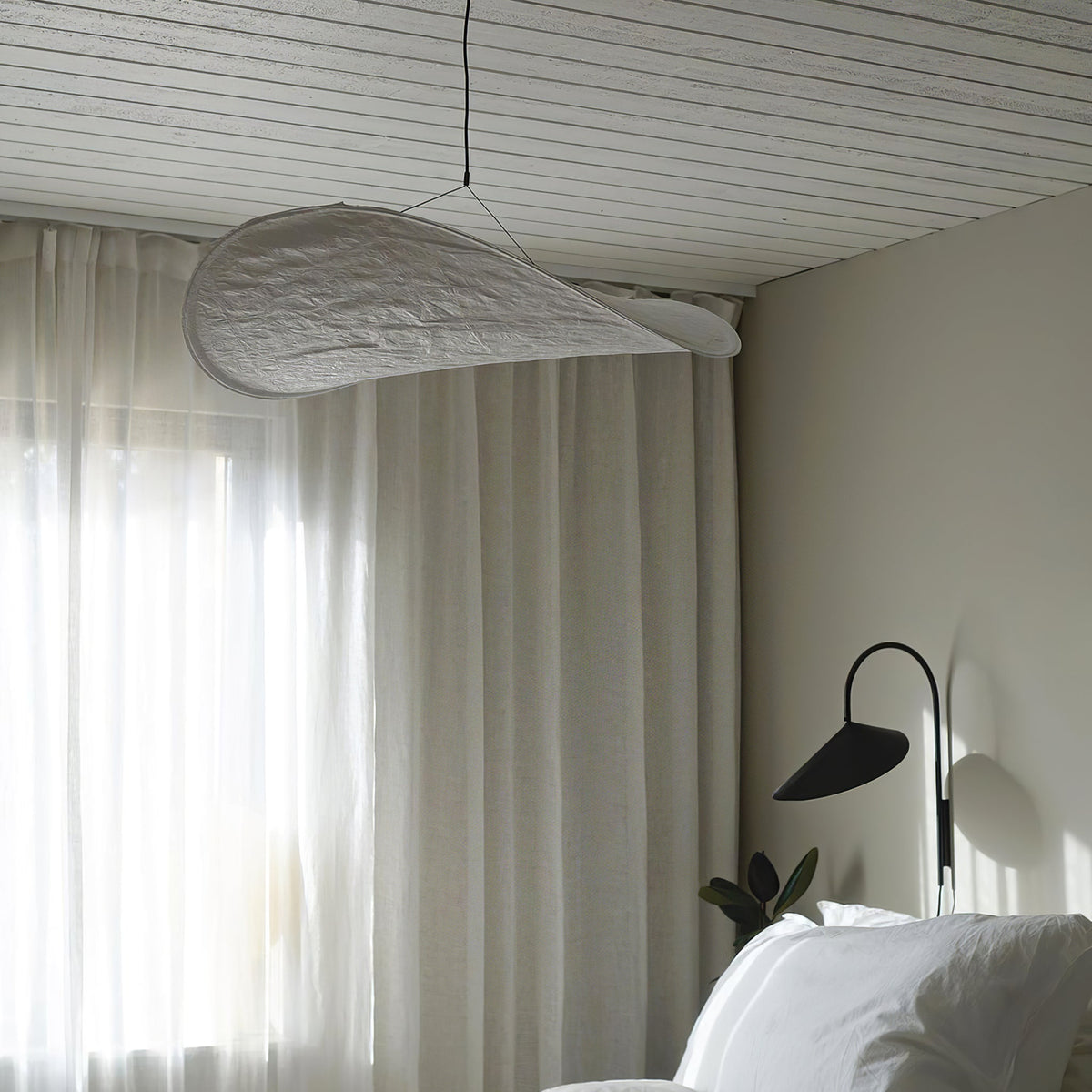 Luminette minimalistisch hanglamp van zijde