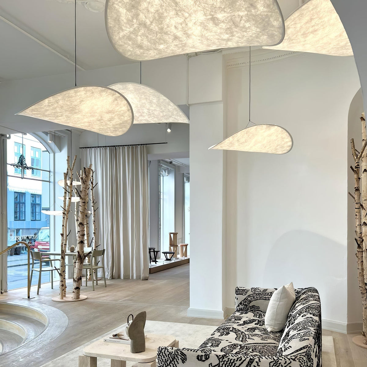 Luminette minimalistisch hanglamp van zijde