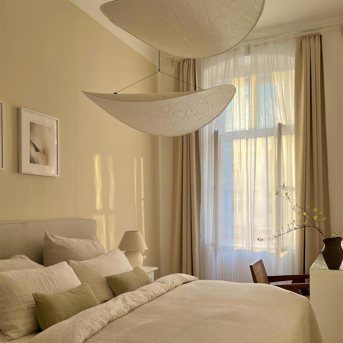 Luminette minimalistisch hanglamp van zijde