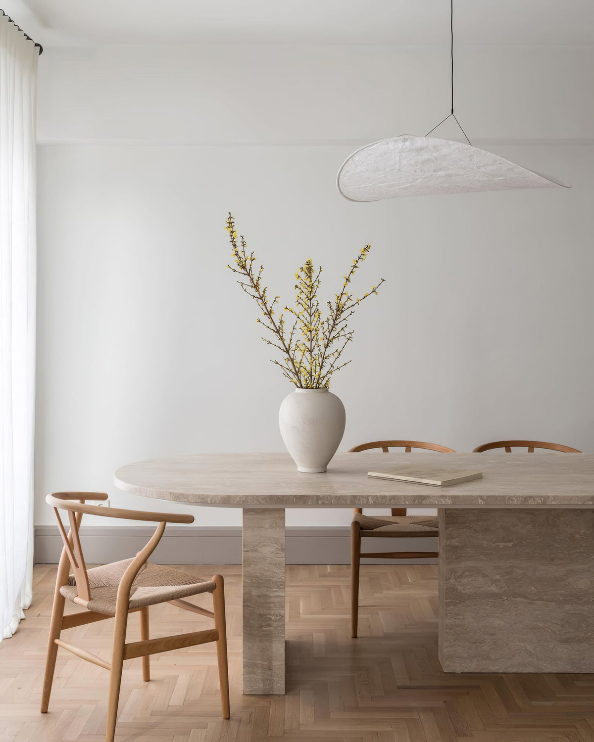 Luminette minimalistisch hanglamp van zijde