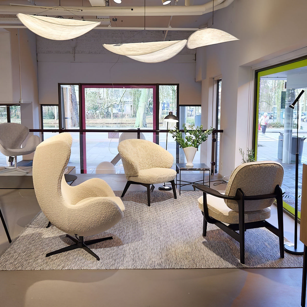 Luminette minimalistisch hanglamp van zijde