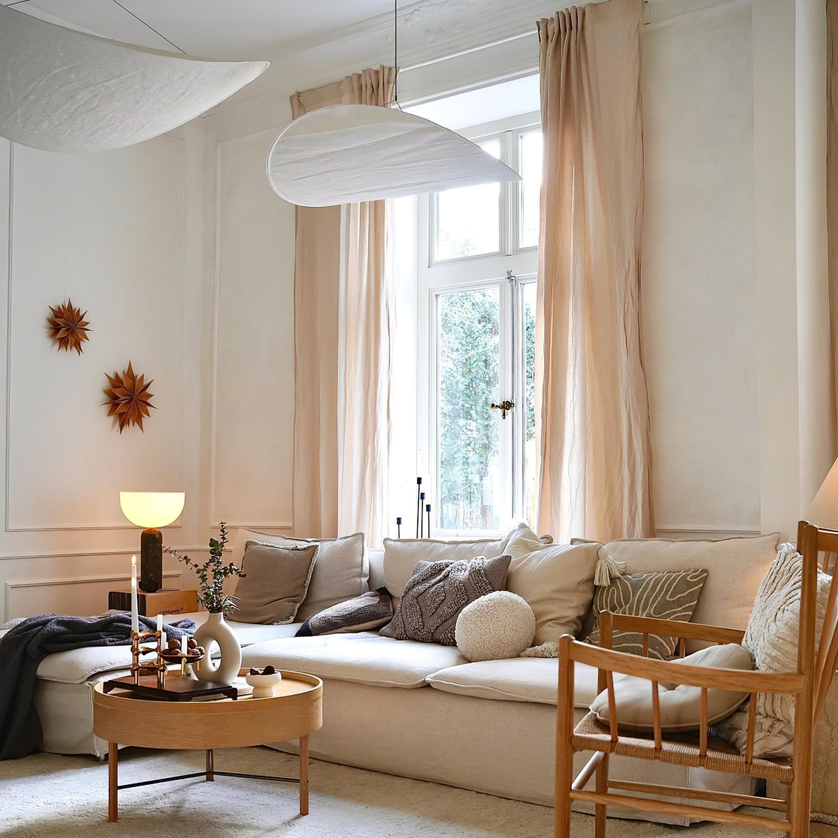 Luminette minimalistisch hanglamp van zijde