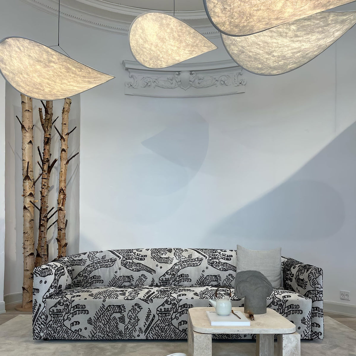 Luminette minimalistisch hanglamp van zijde