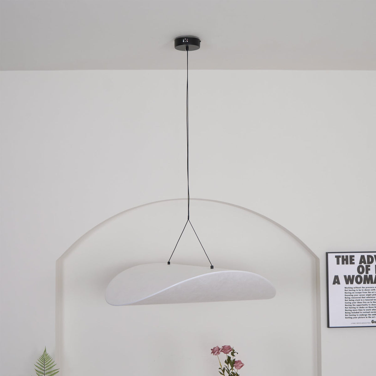 Luminette minimalistisch hanglamp van zijde