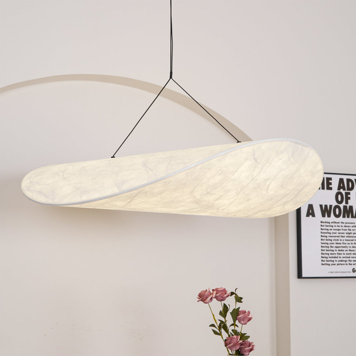 Luminette minimalistisch hanglamp van zijde