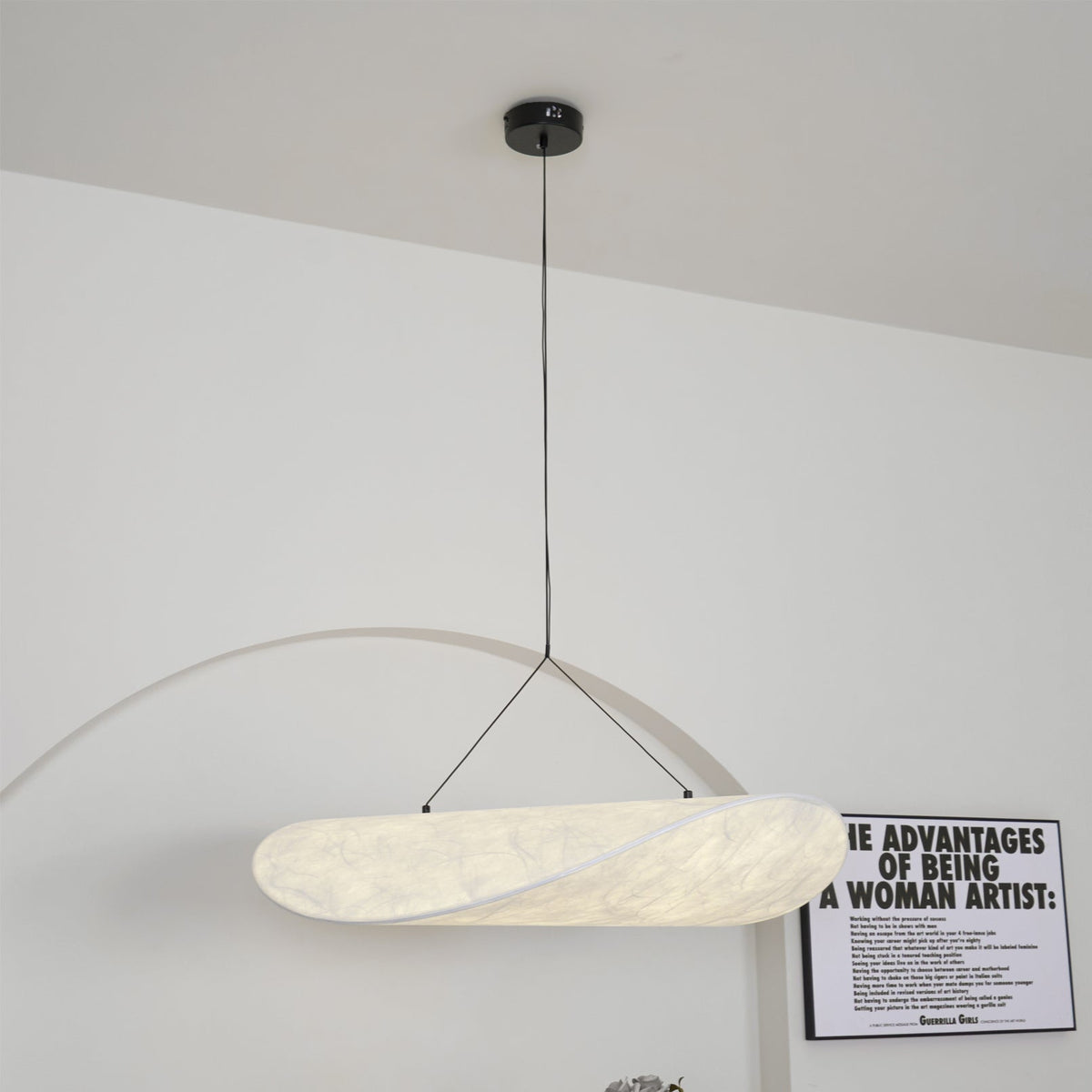 Luminette minimalistisch hanglamp van zijde