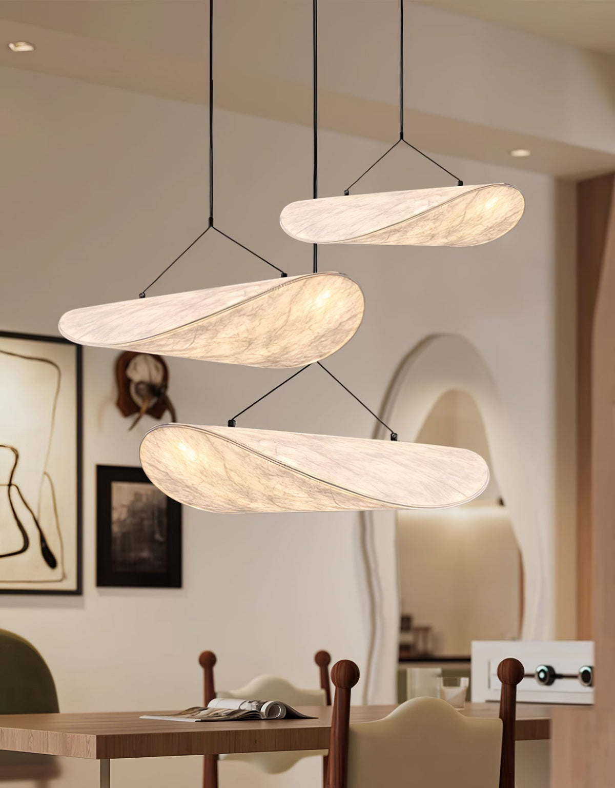 Luminette minimalistisch hanglamp van zijde