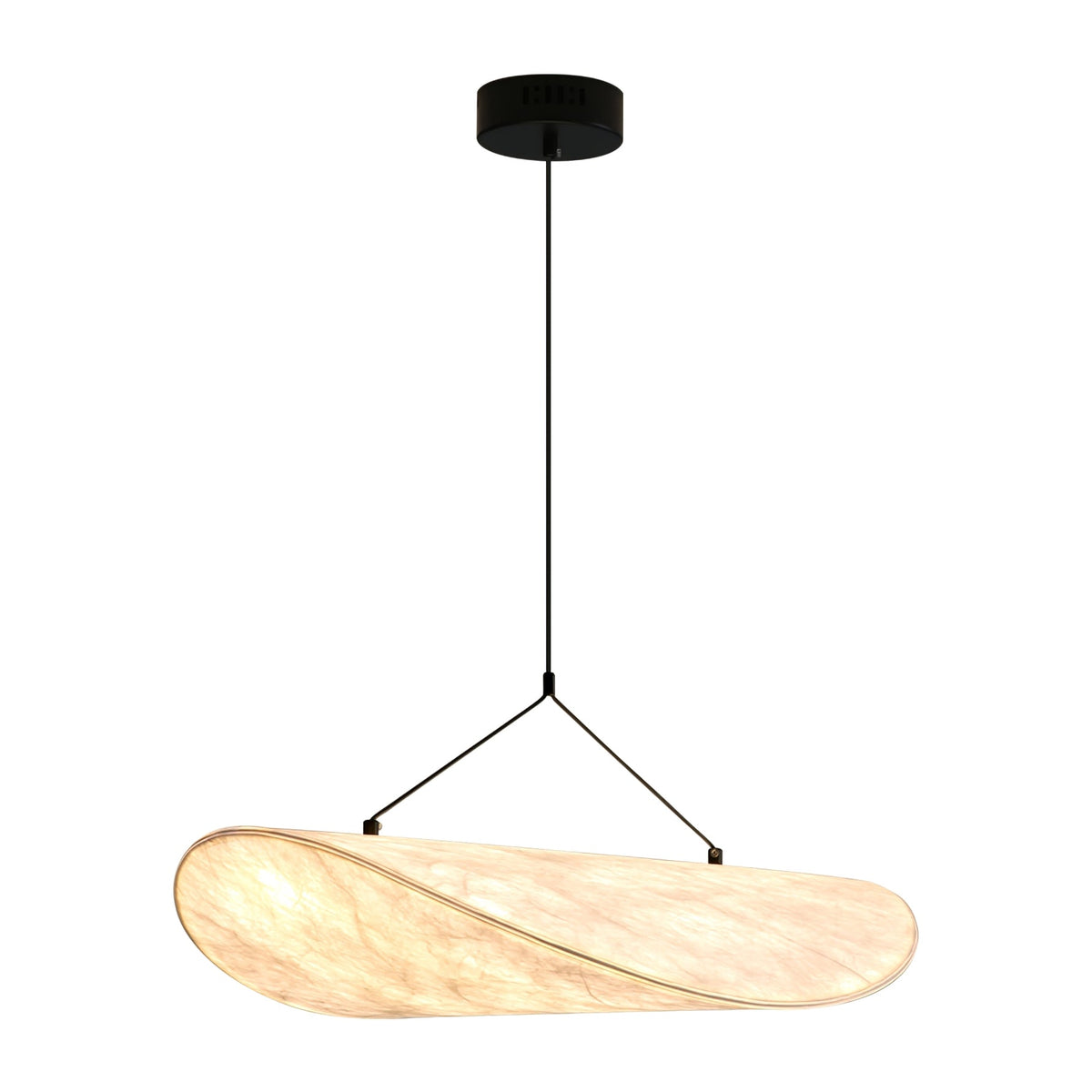 Luminette minimalistisch hanglamp van zijde