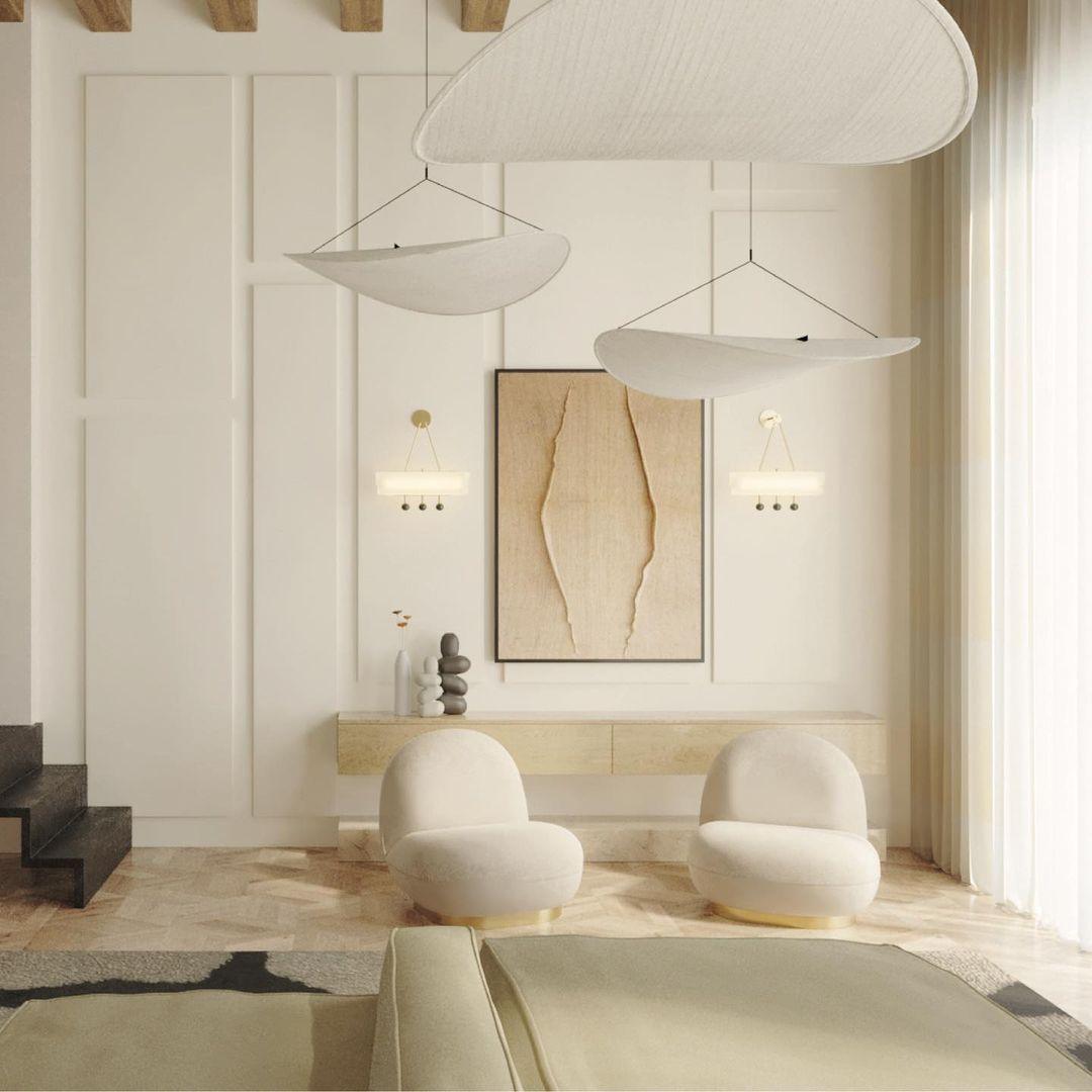 Luminette minimalistisch hanglamp van zijde