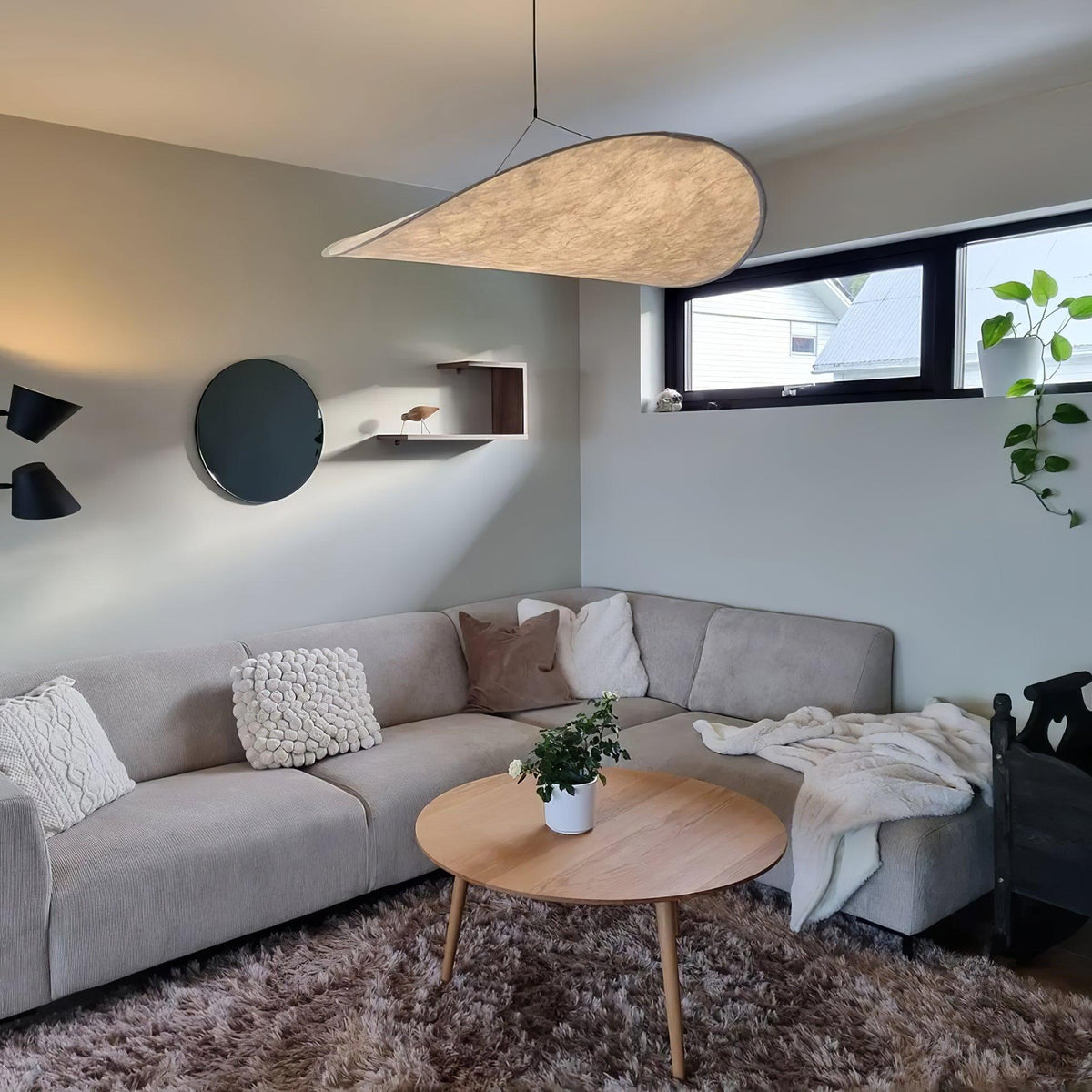 Luminette minimalistisch hanglamp van zijde