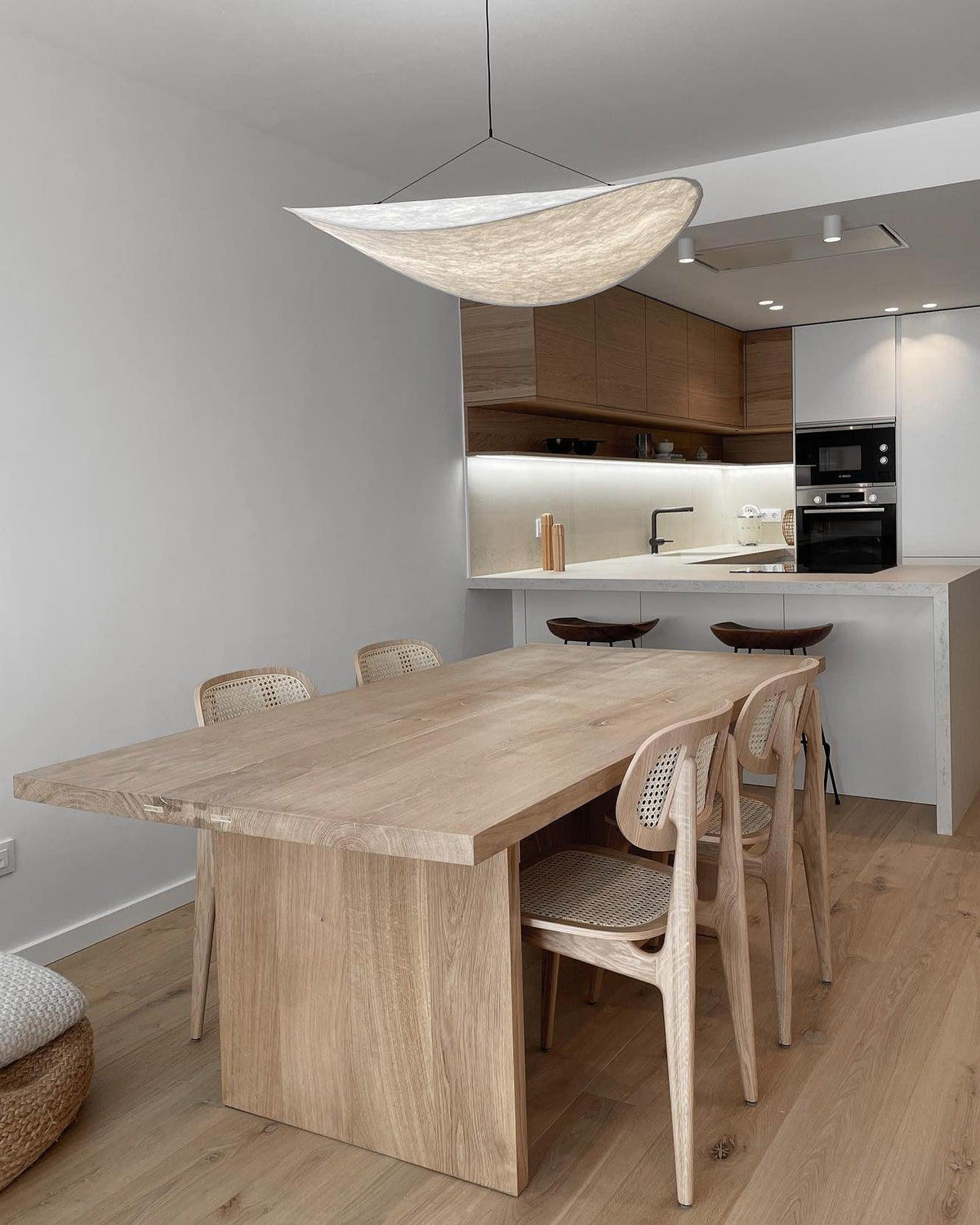 Luminette minimalistisch hanglamp van zijde