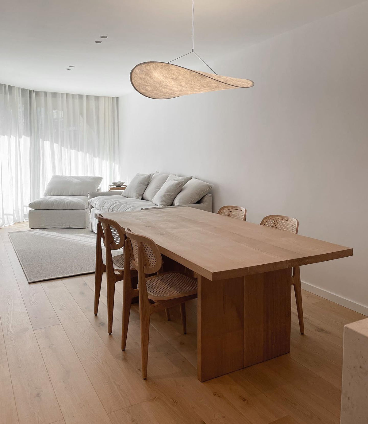 Luminette minimalistisch hanglamp van zijde