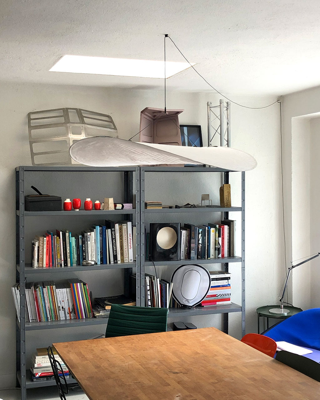 Larenol hanglamp van glas van papier en glasvezel