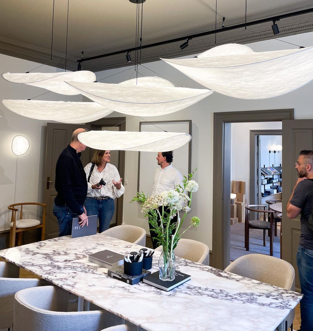 Luminette minimalistisch hanglamp van zijde