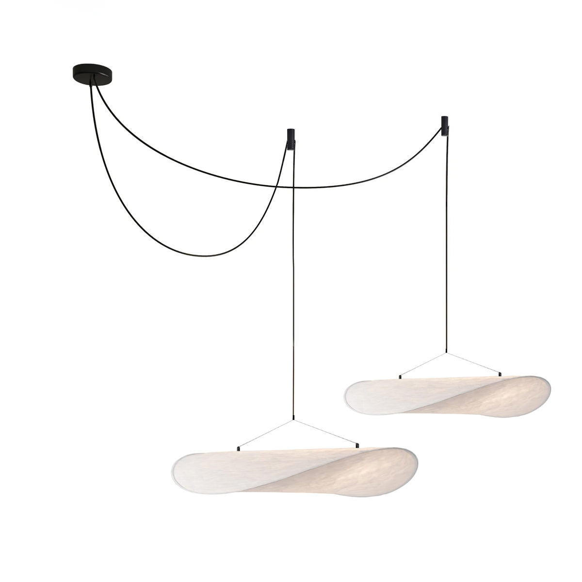 Luminette minimalistisch hanglamp van zijde