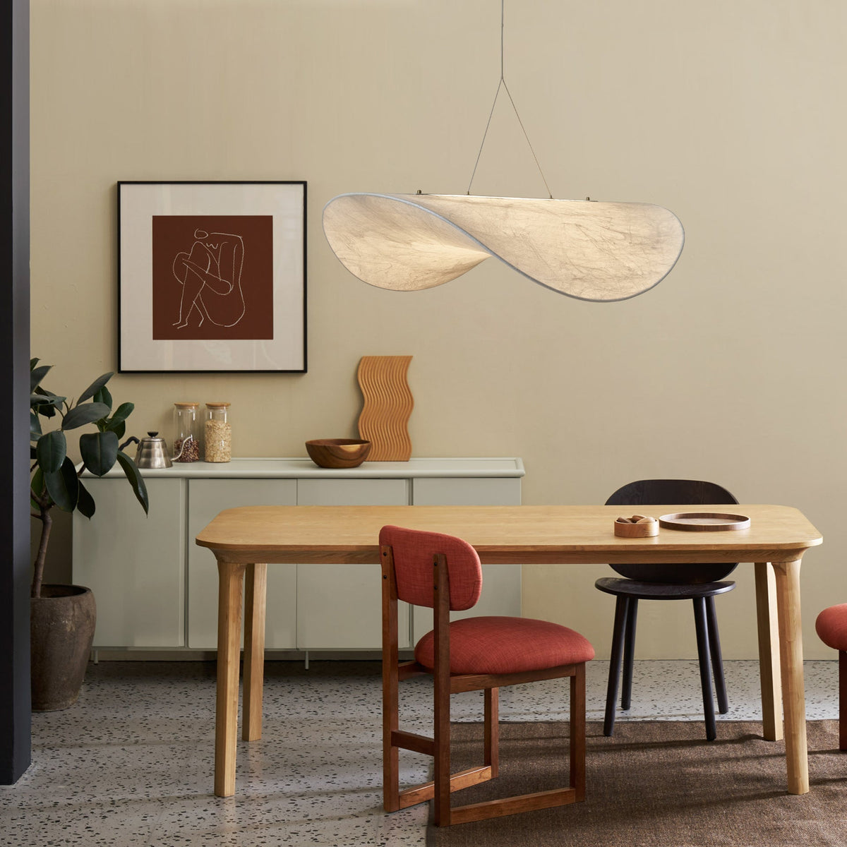 Marenis elegantie Nordic Zijde hanglamp
