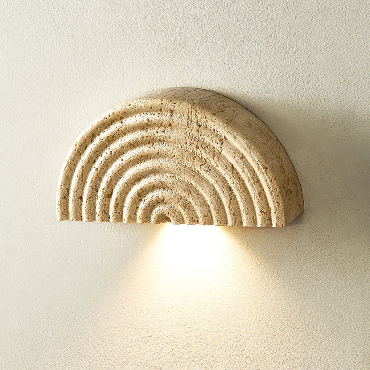 Faro travertin Half-Moon wandlamp