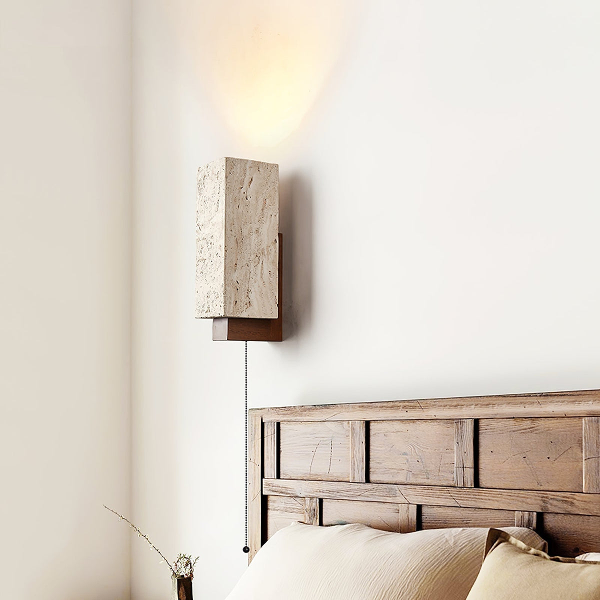 Elsoran travertin Block wandlamp
