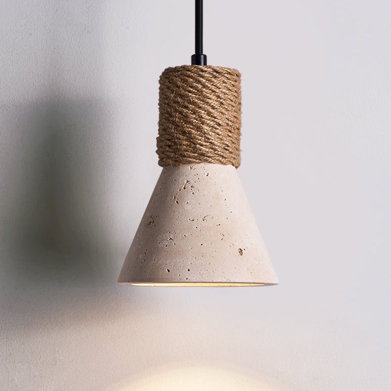 Litz Vintage Geel travertin Koor wandlamp
