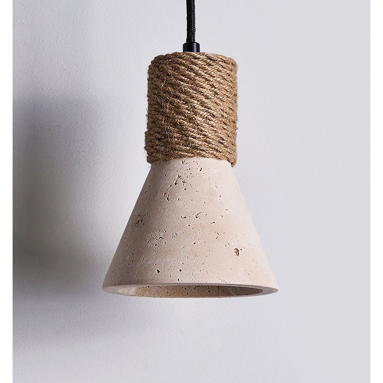 Litz Vintage Geel travertin Koor wandlamp