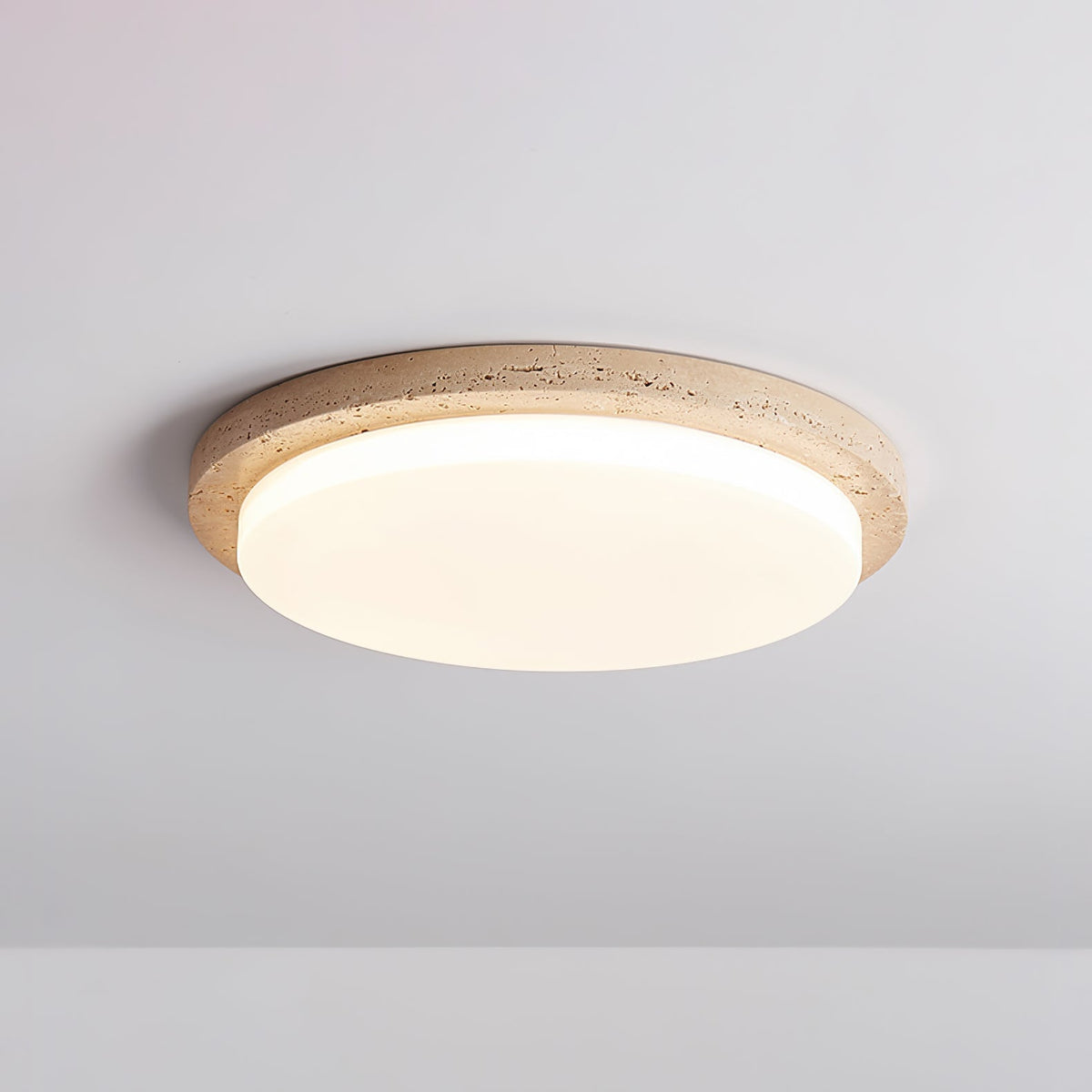 Tavisella gladde rand travertin plafondlamp