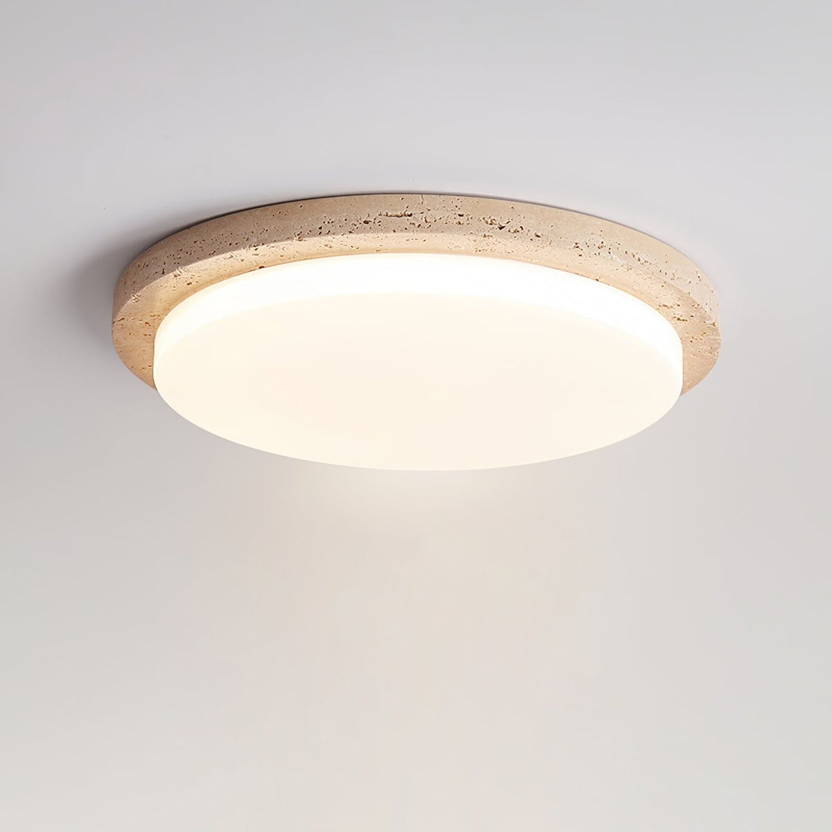 Tavisella gladde rand travertin plafondlamp