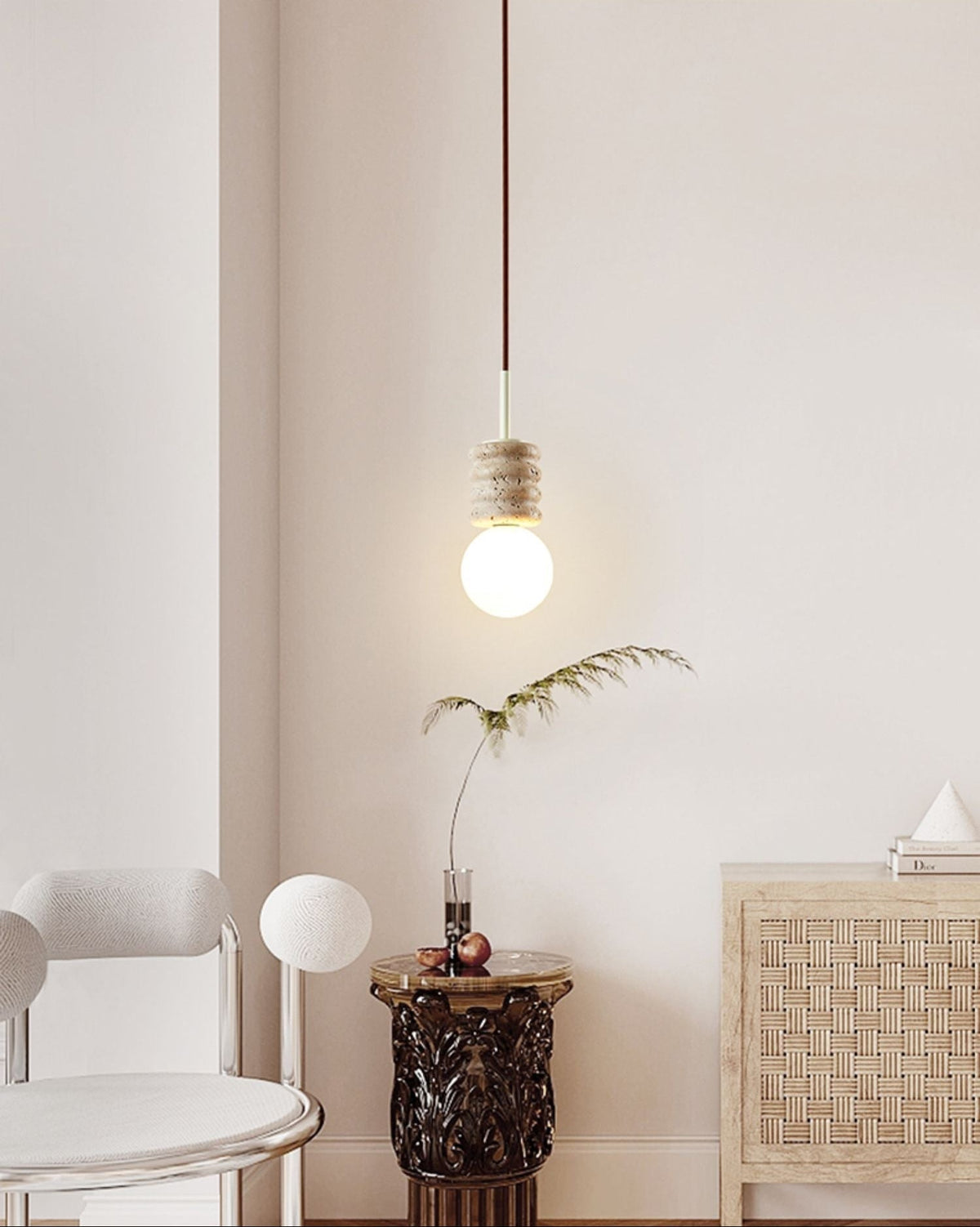 Nererira hanglamp van geel steen