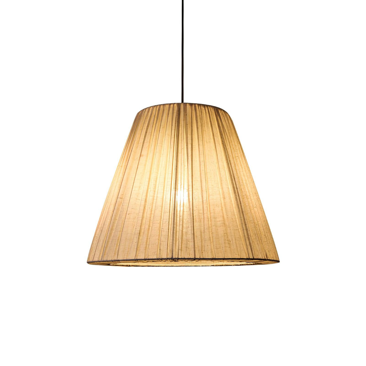 Docan hanglamp met stoffen kap in retro-stijl