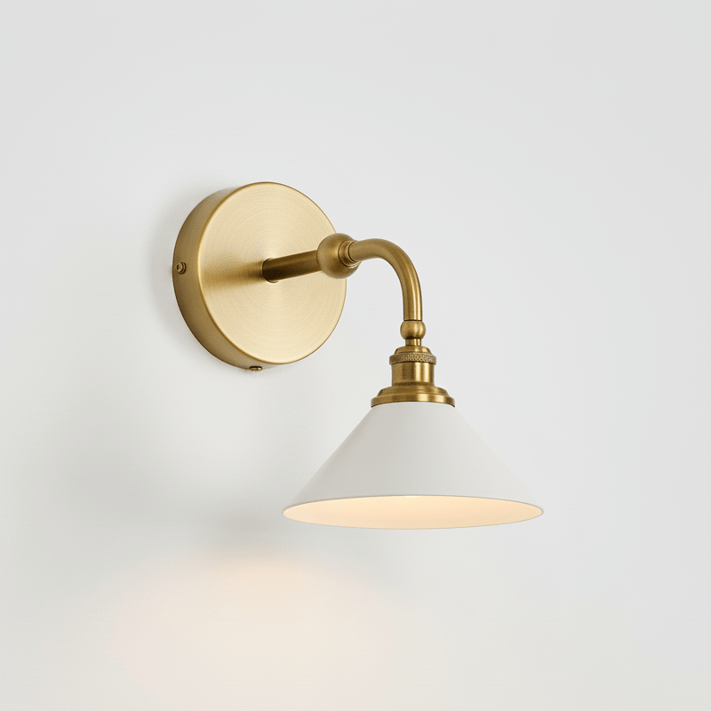 Dina Valerienne Minimalistische hoornvormige metalen wandlamp