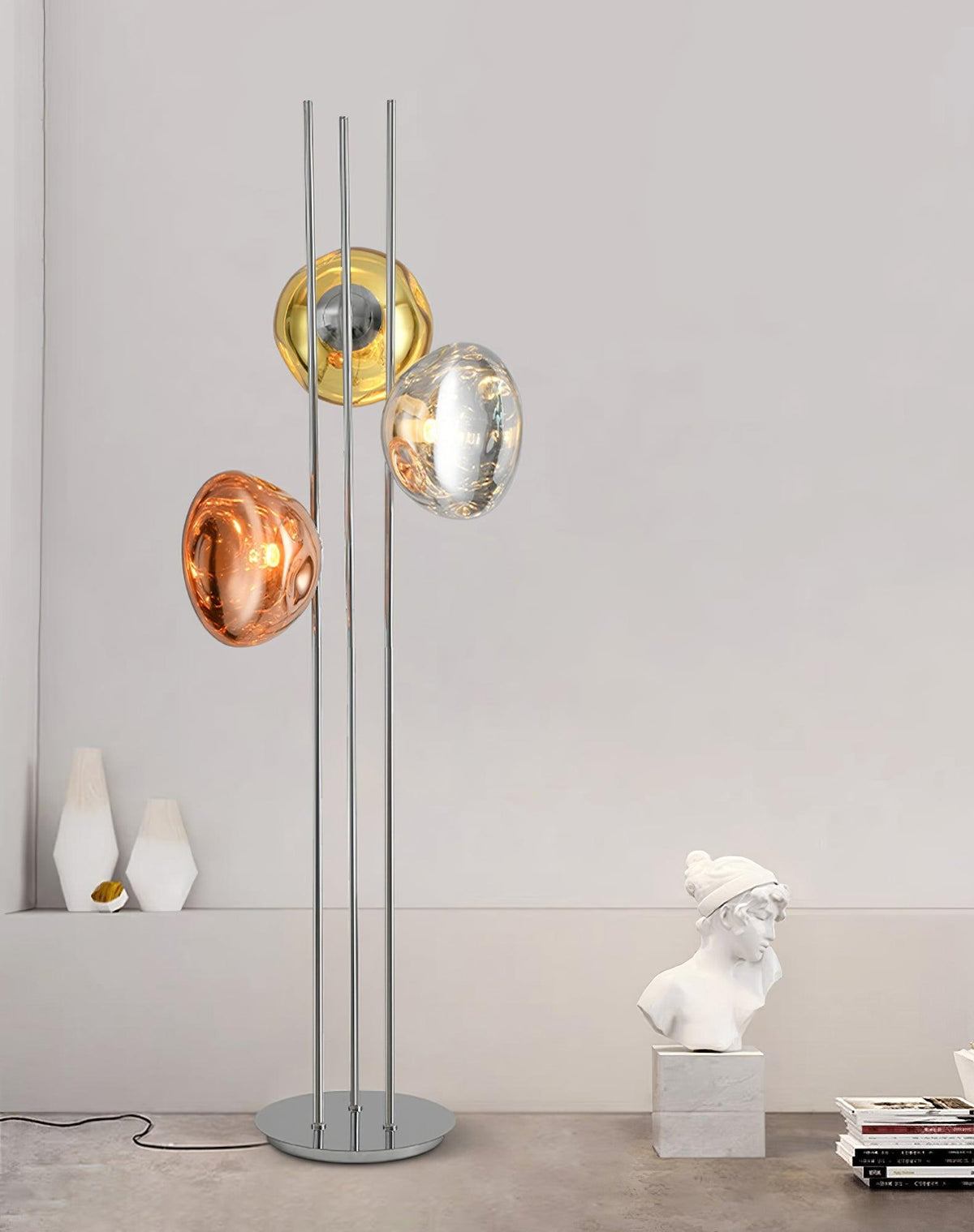 Gevara moderne vloerlamp in chroom