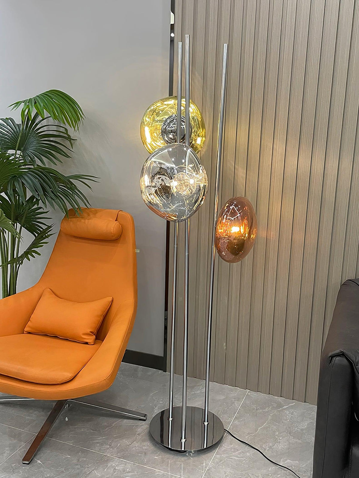 Gevara moderne vloerlamp in chroom