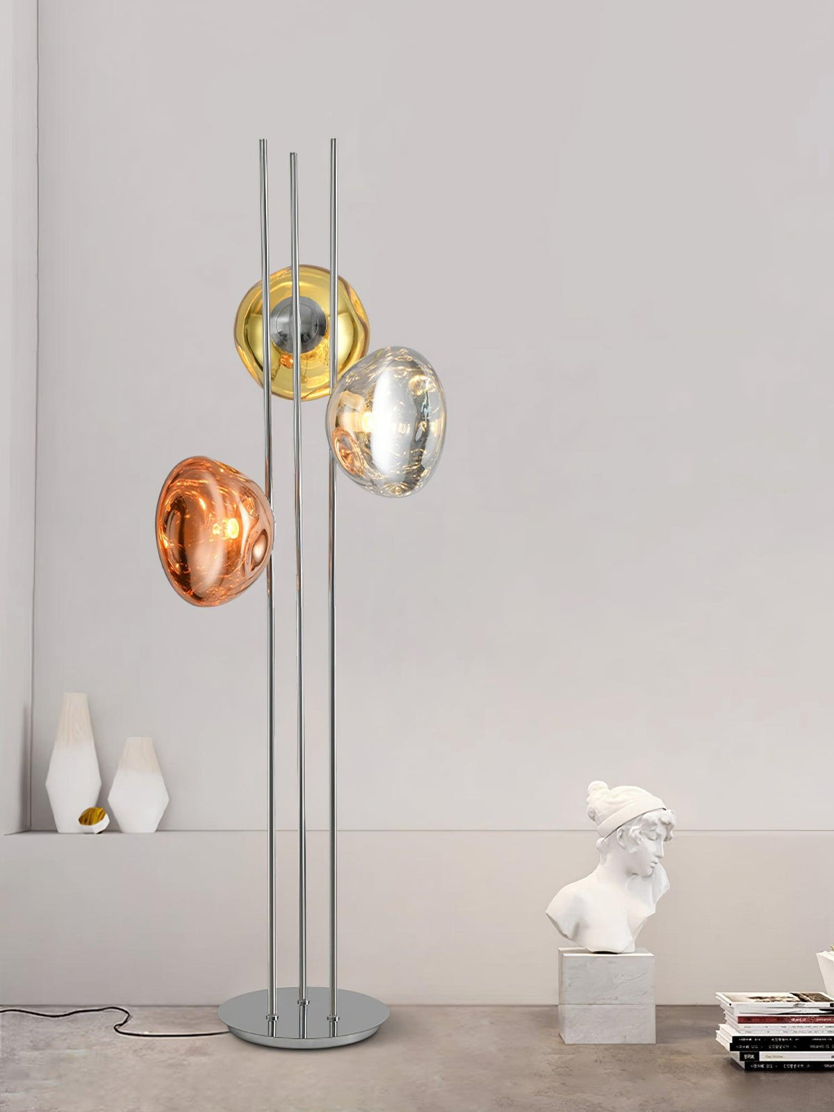 Gevara moderne vloerlamp in chroom