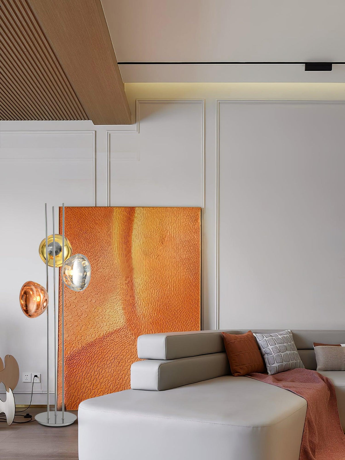 Gevara moderne vloerlamp in chroom