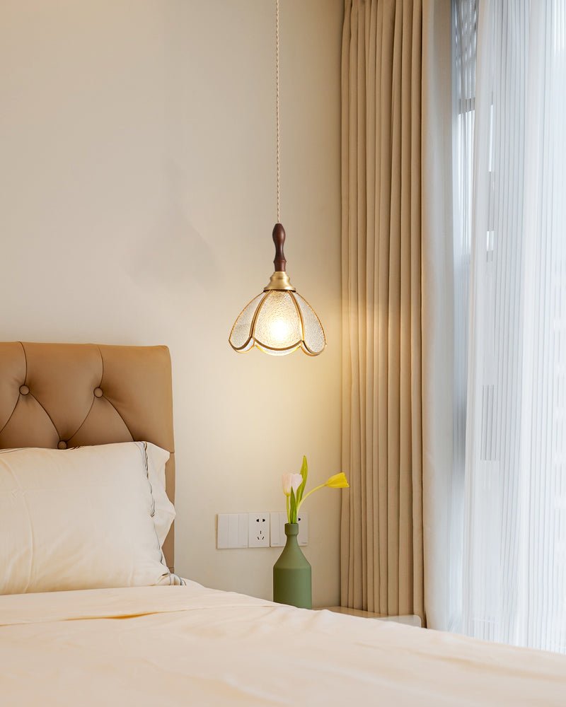 Floraner hanglamp van messing en glas