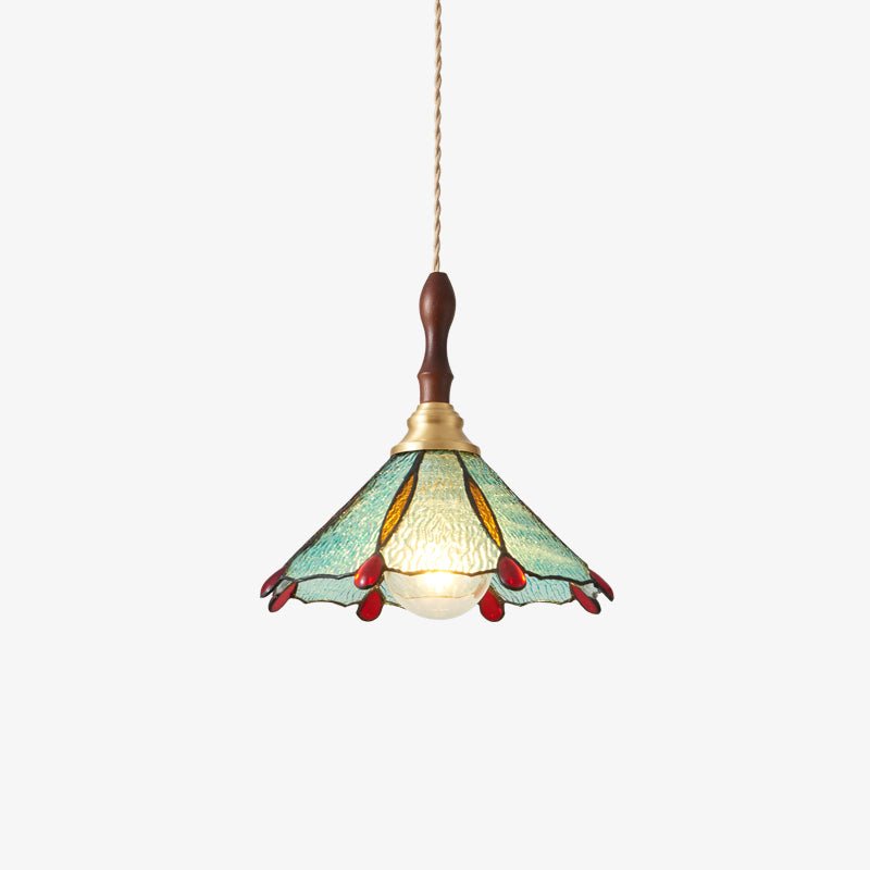 Floraner hanglamp van messing en glas