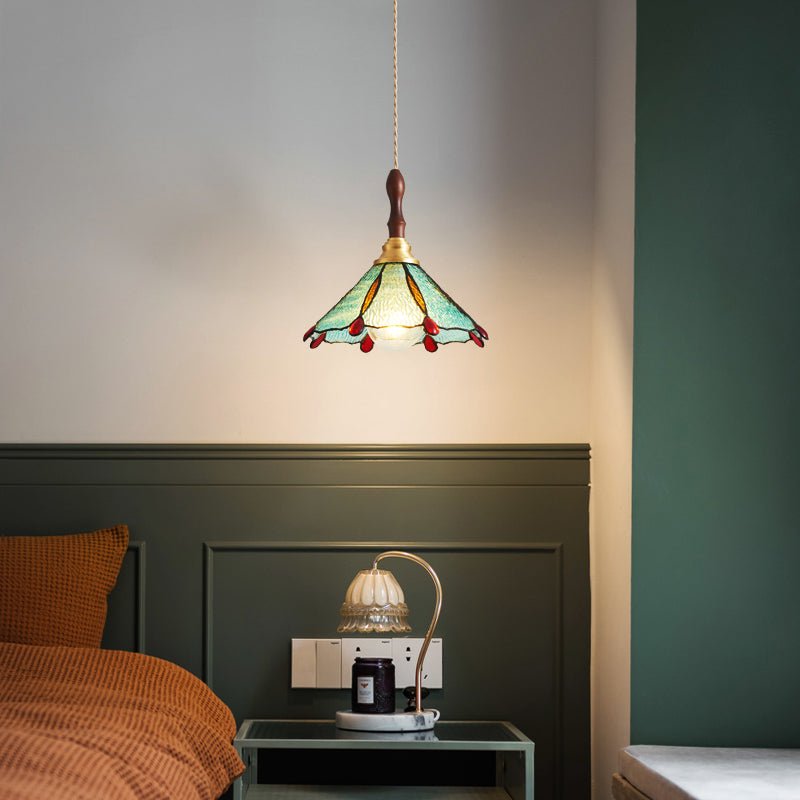 Floraner hanglamp van messing en glas
